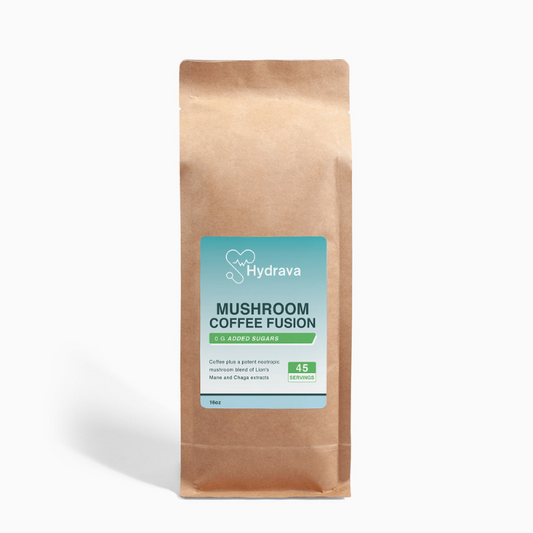 Mushroom Coffee Fusion - Lion’s Mane & Chaga 16oz - Hydrava